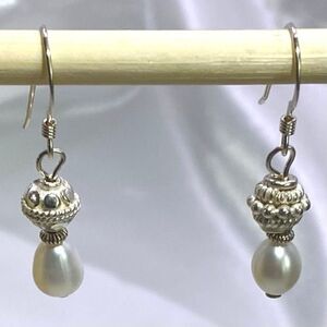 ADQ# Sterling 925 Silver & Pearl Earrings
